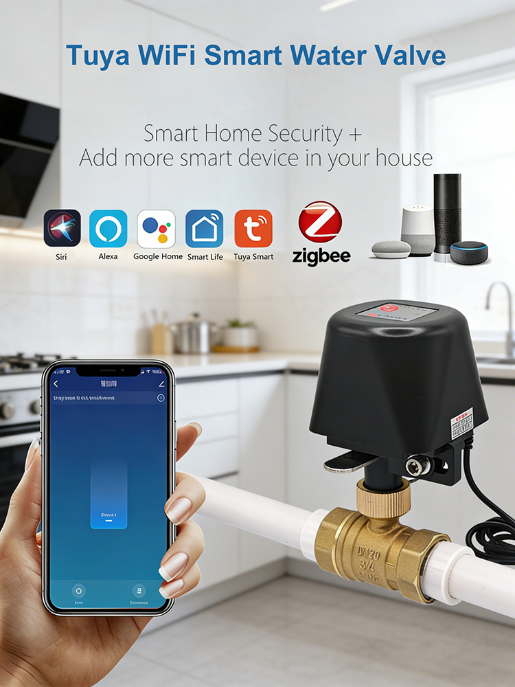 Smart Garden Home Assistant - Katup Air Pintar Tuya ​ DN15/DN20/DN25