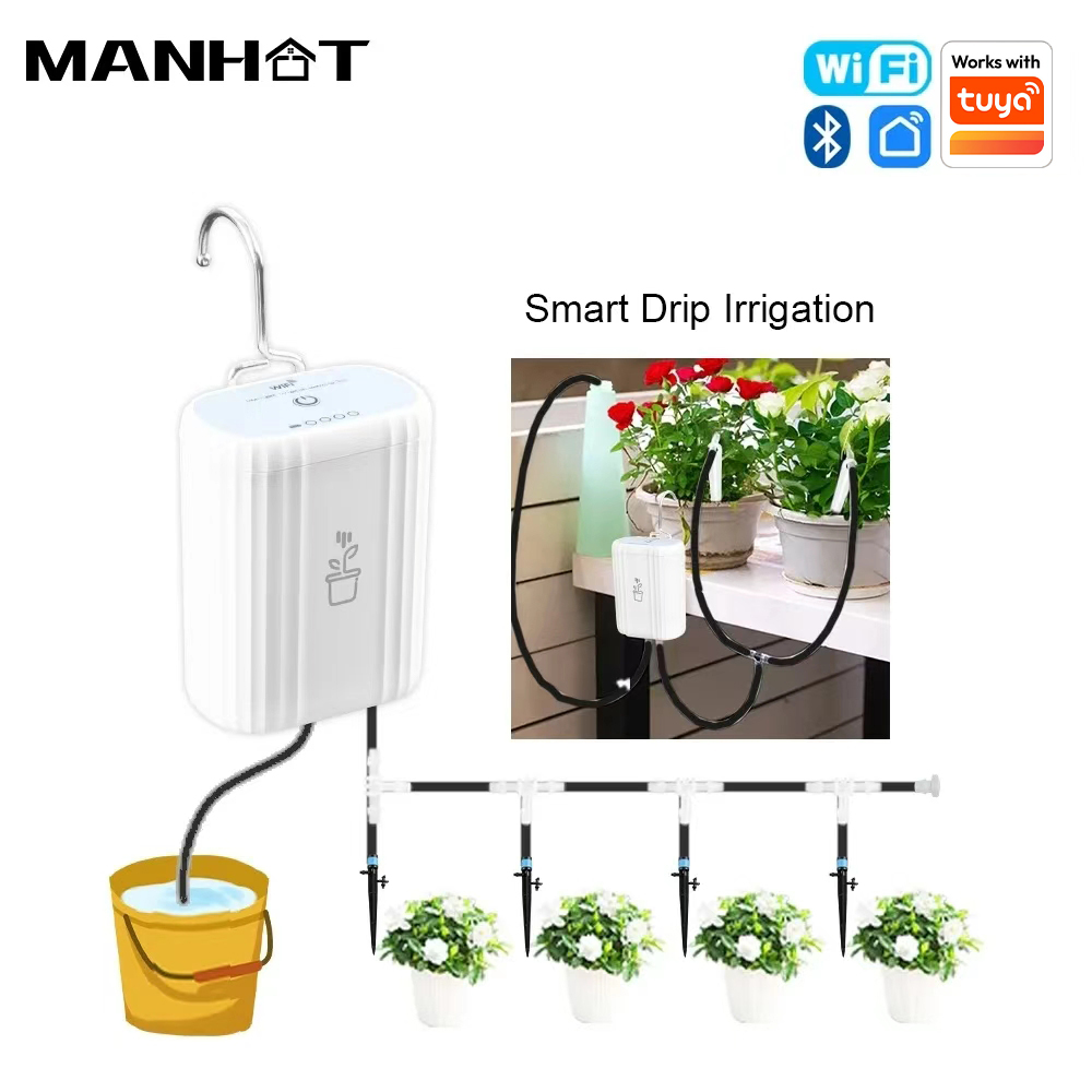 Smart Garden Home Assistant - MANHOT WiFi Pompa Penyiraman Cerdas Baterai