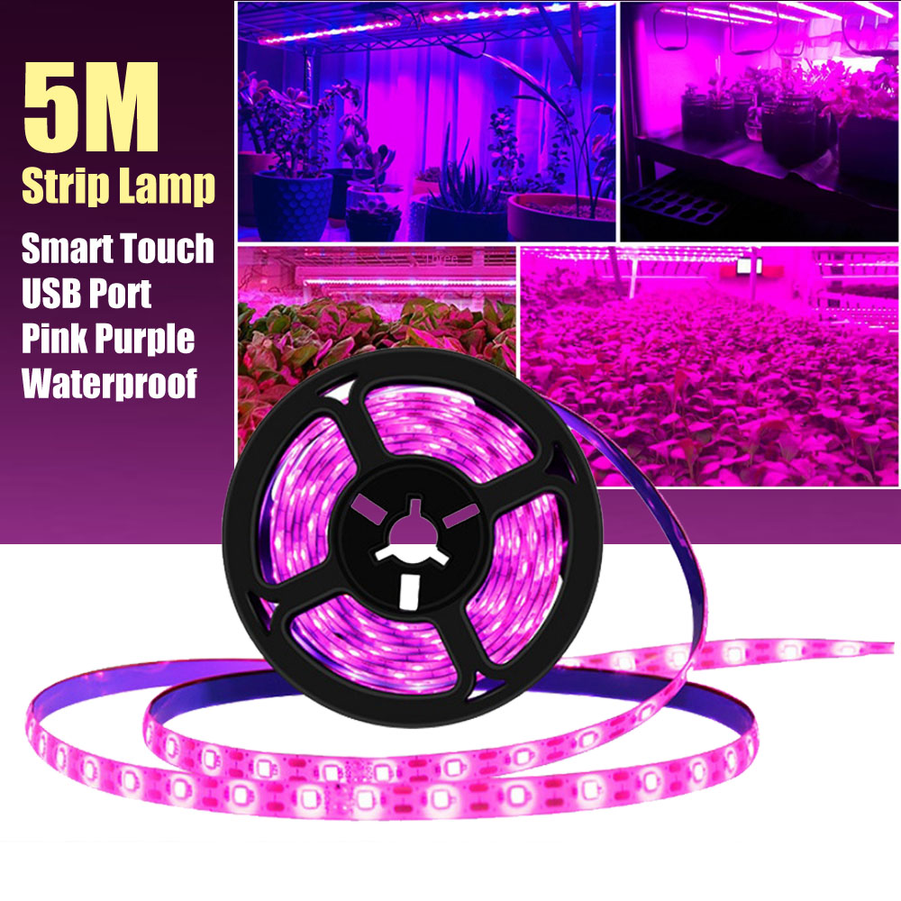 Led Plant Light Strip - Strip lampu tumbuh LED 5M, spektrum