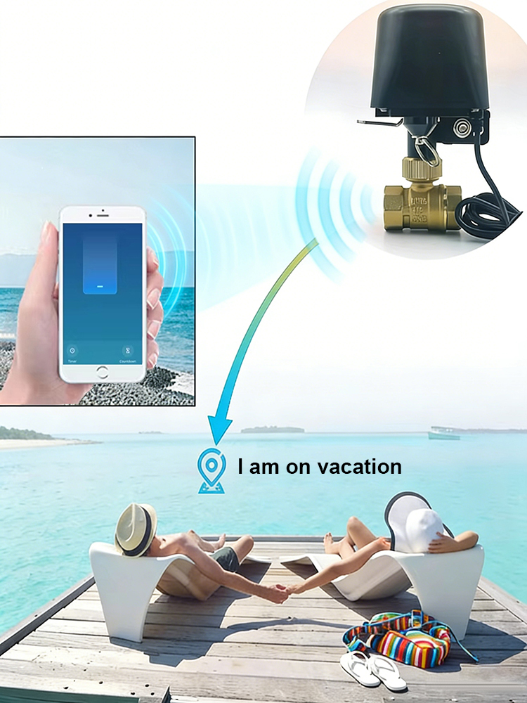 Katup Air Pintar Tuya ​   DN15 - Smart Garden Home Assistant ulasan dan harga